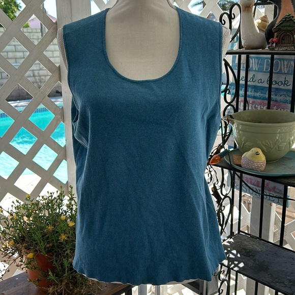 Charter Club Women’s Sweater Tank Top XL Never Worn Blue - Picture 1 of 7